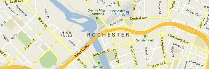 Map of Rochester, New York