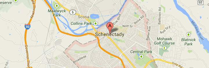 Map of Schenectady, New York