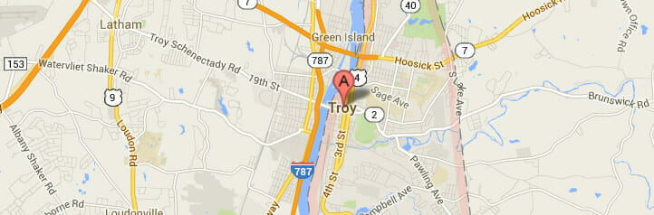 Map of Troy, New York
