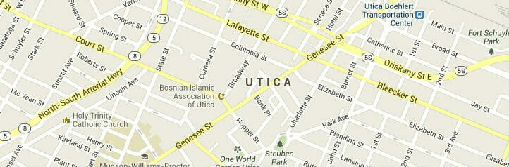 Map of Utica, New York