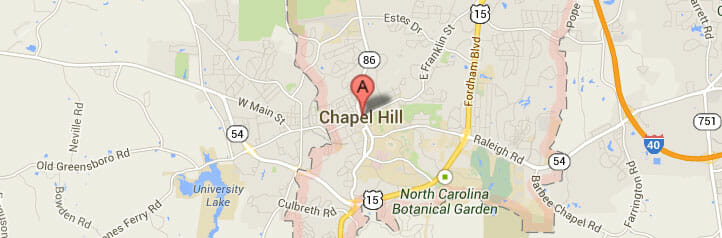 Map of Chapel Hill, North Carolina