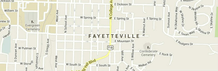 Map of Fayetteville, North Carolina