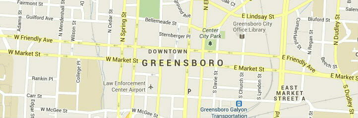 Map of Greensboro, North Carolina
