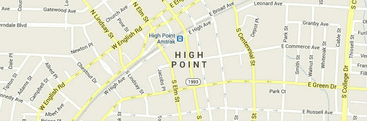 Map of High Point, North Carolina