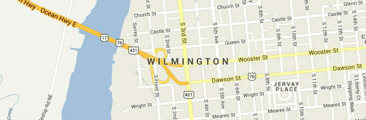 Map of Wilmington, North Carolina