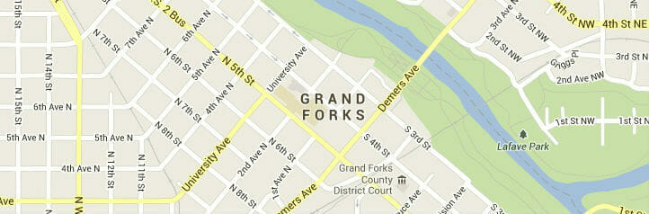 Map of Grand Forks, North Dakota