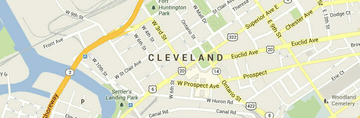 Map of Cleveland, Ohio
