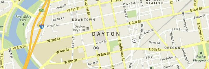 Map of Dayton, Ohio