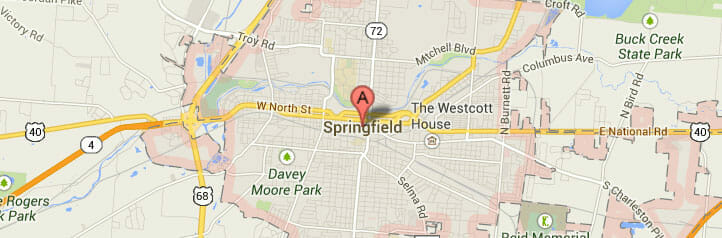 Map of Springfield, Ohio