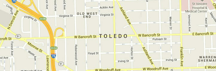 Map of Toledo, Ohio