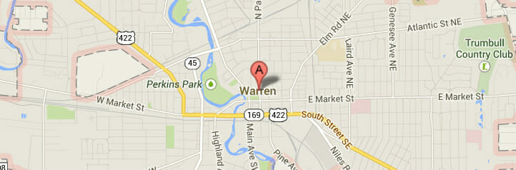 Map of Warren, Ohio