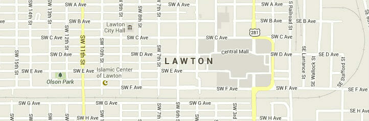 Map of Lawton, Oklahoma