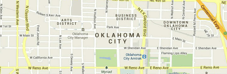 Map of Oklahoma City, Oklahoma