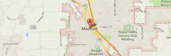 Map of Medford, Oregon