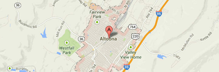 Map of Altoona, Pennsylvania