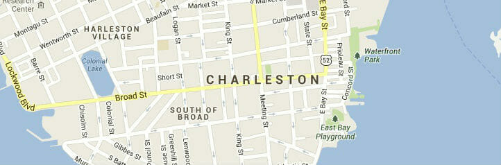 Map of Charleston, South Carolina