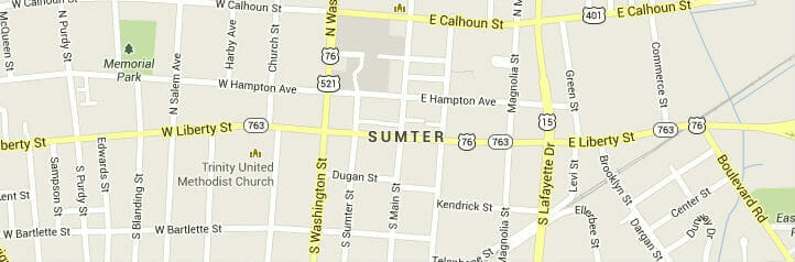 Map of Sumter, South Carolina
