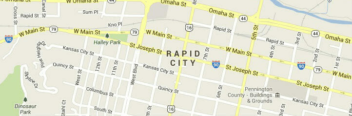 Map of Rapid City, South Dakota