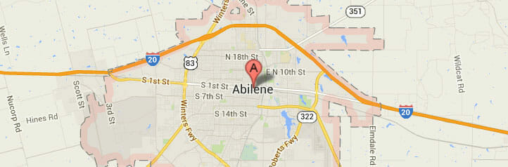 Map of Abilene, Texas
