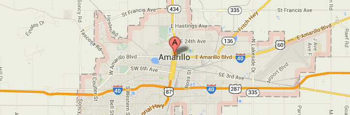 Map of Amarillo, Texas