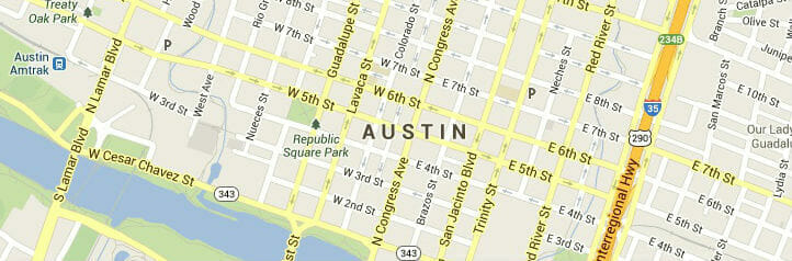 Map of Austin, Texas