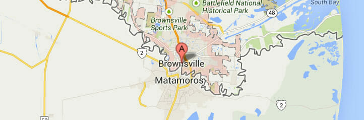 Map of Brownsville, Texas