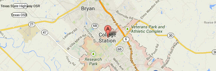 Map of College Station, Texas