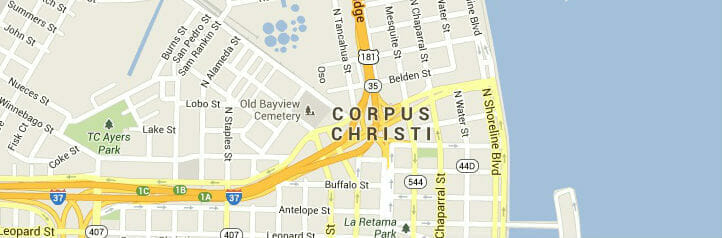 Map of Corpus Christi, Texas