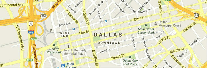 Map of Dallas, Texas
