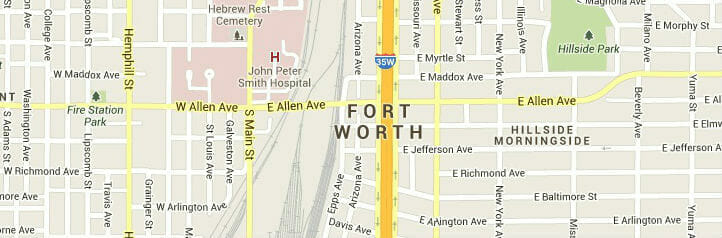 Map of Fort Worth, Texas