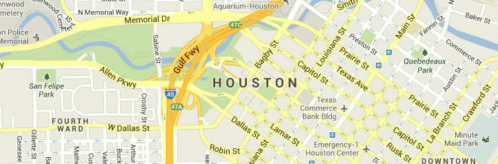 Map of Houston, Texas