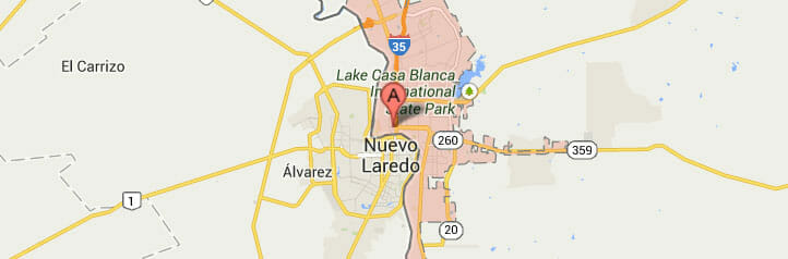 Map of Laredo, Texas
