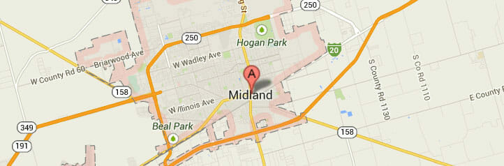 Map of Midland, Texas