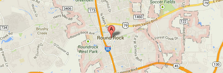 Map of Round Rock, Texas