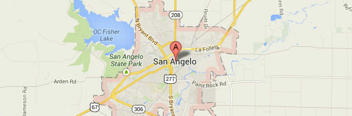 Map of San Angelo, Texas