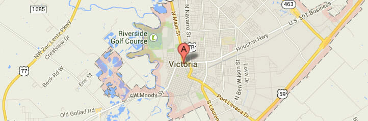 Map of Victoria, Texas