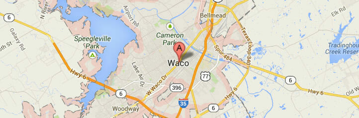 Map of Waco, Texas