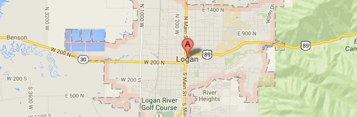 Map of Logan, Utah