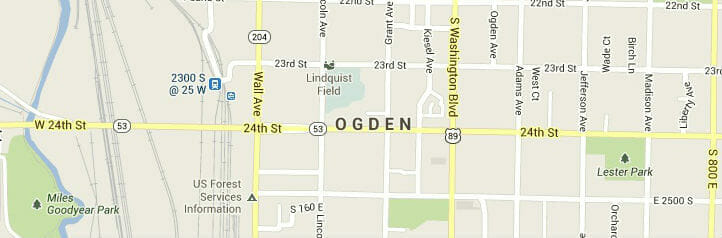 Map of Ogden, Utah