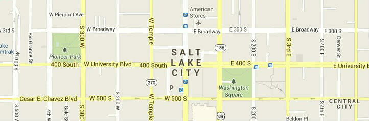 Map of Salt Lake City, Utah