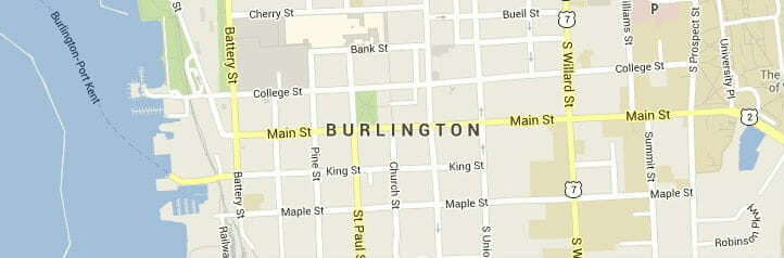 Map of Burlington, Vermont