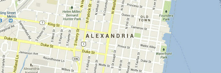 Map of Alexandria, Virginia