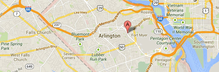 Map of Arlington, Virginia