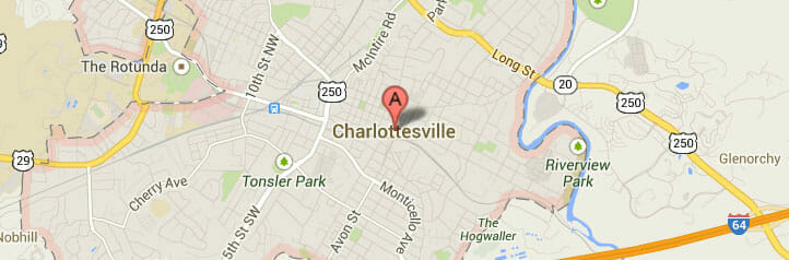 Map of Charlottesville, Virginia