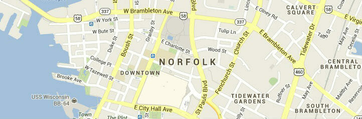 Map of Norfolk, Virginia