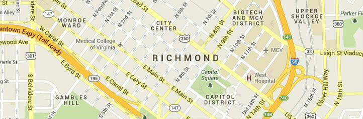 Map of Richmond, Virginia