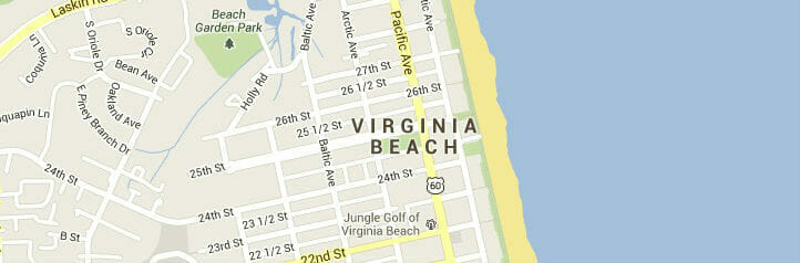 Map of Virginia Beach, Virginia
