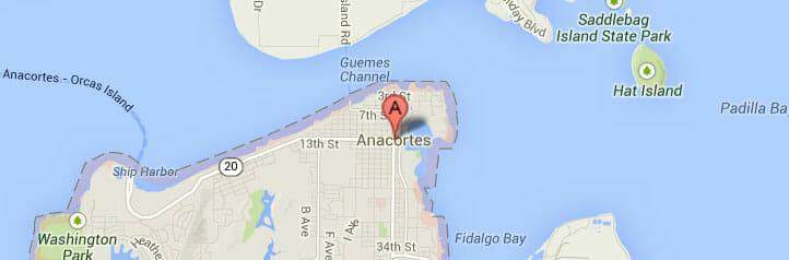 Map of Anacortes, Washington