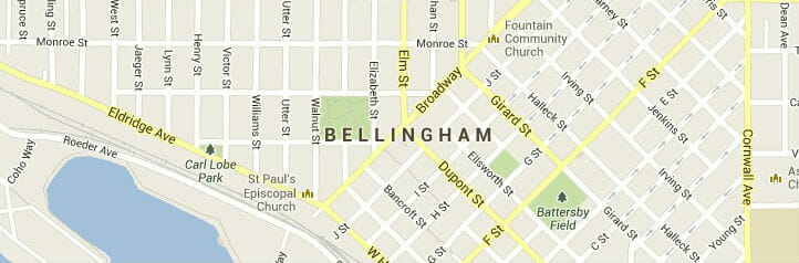 Map of Bellingham, Washington