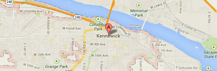 Map of Kennewick, Washington